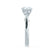 BLOSSOM - Round Moissanite & Pear Cut Diamond 18k White Gold Trilogy Engagement Ring Lily Arkwright