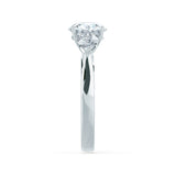 BLOSSOM - Round Natural Diamond & Pear Cut Diamond 950 Platinum Trilogy Ring Engagement Ring Lily Arkwright