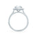 BLUSH - Round Moissanite & Diamond 950 Platinum Petite Halo Ring Engagement Ring Lily Arkwright