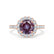 CECILY - Lab Grown Alexandrite & Diamond 18k Rose Gold Halo Ring Engagement Ring Lily Arkwright