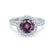 CECILY - Lab Grown Alexandrite & Diamond Platinum 950 Halo Ring Engagement Ring Lily Arkwright