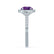 CECILY - Lab Grown Alexandrite & Diamond 18k White Gold Halo Ring Engagement Ring Lily Arkwright