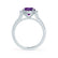 CECILY - Lab Grown Alexandrite & Diamond 18k White Gold Halo Ring Engagement Ring Lily Arkwright
