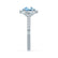 CECILY - Lab Grown Aqua Spinel & Diamond 18k White Gold Halo Ring Engagement Ring Lily Arkwright