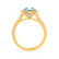 CECILY - Lab Grown Aqua Spinel & Diamond 18k Yellow Gold Halo Ring Engagement Ring Lily Arkwright