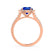 CECILY - Lab Grown Blue Sapphire & Diamond 18k Rose Gold Halo Ring Engagement Ring Lily Arkwright