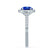 CECILY - Lab Grown Blue Sapphire & Diamond Platinum Halo Ring Engagement Ring Lily Arkwright