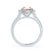 CECILY - Lab Grown Champagne Sapphire & Diamond 18k White Gold Halo Ring Engagement Ring Lily Arkwright
