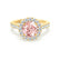 CECILY - Lab Grown Champagne Sapphire & Diamond 18k Yellow Gold Halo Ring Engagement Ring Lily Arkwright