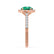 CECILY - Lab Grown Emerald & Diamond 18k Rose Gold Halo Ring Engagement Ring Lily Arkwright