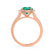 CECILY - Lab Grown Emerald & Diamond 18k Rose Gold Halo Ring Engagement Ring Lily Arkwright