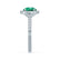CECILY - Lab Grown Emerald & Diamond 18k White Gold Halo Ring Engagement Ring Lily Arkwright