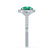 CECILY - Lab Grown Emerald & Diamond Platinum 950 Halo Ring Engagement Ring Lily Arkwright