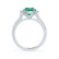 CECILY - Lab Grown Emerald & Diamond Platinum 950 Halo Ring Engagement Ring Lily Arkwright