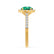 CECILY - Lab Grown Emerald & Diamond 18k Yellow Gold Halo Ring Engagement Ring Lily Arkwright