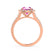 CECILY - Lab Grown Pink Sapphire & Diamond 18k Rose Gold Halo Ring Engagement Ring Lily Arkwright