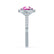 CECILY - Lab Grown Pink Sapphire & Diamond 18k White Gold Halo Ring Engagement Ring Lily Arkwright