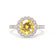 CECILY - Lab Grown Yellow Sapphire & Diamond 18k Rose Gold Halo Ring Engagement Ring Lily Arkwright