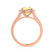CECILY - Lab Grown Yellow Sapphire & Diamond 18k Rose Gold Halo Ring Engagement Ring Lily Arkwright
