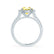 CECILY - Lab Grown Yellow Sapphire & Diamond 18k White Gold Halo Ring Engagement Ring Lily Arkwright