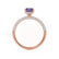 COCO - Elongated Cushion Cut Alexandrite 18k Rose Gold Petite Hidden Halo Triple Pavé Engagement Ring Lily Arkwright
