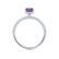 COCO - Elongated Cushion Cut Alexandrite 18k White Gold Petite Hidden Halo Triple Pavé Engagement Ring Lily Arkwright