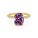 COCO - Elongated Cushion Cut Alexandrite 18k Yellow Gold Petite Hidden Halo Triple Pavé Engagement Ring Lily Arkwright