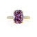 COCO - Elongated Cushion Cut Alexandrite 18k Yellow Gold Petite Hidden Halo Triple Pavé Engagement Ring Lily Arkwright