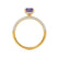 COCO - Elongated Cushion Cut Alexandrite 18k Yellow Gold Petite Hidden Halo Triple Pavé Engagement Ring Lily Arkwright
