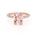COCO - Elongated Cushion Cut Champagne Sapphire 18k Rose Gold Petite Hidden Halo Triple Pavé Engagement Ring Lily Arkwright
