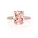 COCO - Elongated Cushion Cut Champagne Sapphire 18k Rose Gold Petite Hidden Halo Triple Pavé Engagement Ring Lily Arkwright