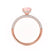 COCO - Elongated Cushion Cut Champagne Sapphire 18k Rose Gold Petite Hidden Halo Triple Pavé Engagement Ring Lily Arkwright