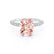 COCO - Elongated Cushion Cut Champagne Sapphire 950 Platinum Petite Hidden Halo Triple Pavé Engagement Ring Lily Arkwright