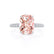 COCO - Elongated Cushion Cut Champagne Sapphire 950 Platinum Petite Hidden Halo Triple Pavé Engagement Ring Lily Arkwright