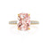 COCO - Elongated Cushion Cut Champagne Sapphire 18k Yellow Gold Petite Hidden Halo Triple Pavé Engagement Ring Lily Arkwright