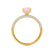 COCO - Elongated Cushion Cut Champagne Sapphire 18k Yellow Gold Petite Hidden Halo Triple Pavé Engagement Ring Lily Arkwright