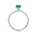 COCO - Elongated Cushion Cut Emerald 950 Platinum Petite Hidden Halo Triple Pavé Engagement Ring Lily Arkwright