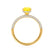COCO - Elongated Cushion Cut Yellow Sapphire 18k Yellow Gold Petite Hidden Halo Triple Pavé Engagement Ring Lily Arkwright