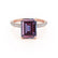 COCO - Emerald Alexandrite & Diamond 18k Rose Gold Petite Hidden Halo Triple Pavé Ring Engagement Ring Lily Arkwright