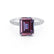 COCO - Emerald Alexandrite & Diamond 950 Platinum Petite Hidden Halo Triple Pavé Ring Engagement Ring Lily Arkwright
