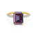 COCO - Emerald Alexandrite & Diamond 18k Yellow Gold Petite Hidden Halo Triple Pavé Ring Engagement Ring Lily Arkwright