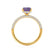 COCO - Emerald Alexandrite & Diamond 18k Yellow Gold Petite Hidden Halo Triple Pavé Ring Engagement Ring Lily Arkwright