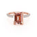 COCO - Emerald Champagne Sapphire & Diamond 18k Rose Gold Petite Hidden Halo Triple Pavé Ring Engagement Ring Lily Arkwright