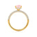 COCO - Emerald Champagne Sapphire & Diamond 18k Yellow Gold Petite Hidden Halo Triple Pavé Ring Engagement Ring Lily Arkwright
