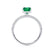 COCO - Emerald & Diamond 18k White Gold Petite Hidden Halo Triple Pavé Ring Engagement Ring Lily Arkwright