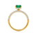 COCO - Emerald Emerald & Diamond 18k Yellow Gold Petite Hidden Halo Triple Pavé Ring Engagement Ring Lily Arkwright