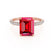 COCO - Emerald Ruby & Diamond 18k Rose Gold Petite Hidden Halo Triple Pavé Ring Engagement Ring Lily Arkwright