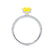 COCO - Emerald Yellow Sapphire & Diamond 950 Platinum Petite Hidden Halo Triple Pavé Ring Engagement Ring Lily Arkwright