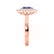 - Chatham® Alexandrite & Lab Diamond 18k Rose Gold Engagement Ring Lily Arkwright