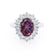 - Chatham® Alexandrite & Lab Diamond 18k White Gold Halo Engagement Ring Lily Arkwright